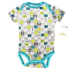 Quiksilver Onesie SO CUTE Lime Blue Black 0-3M